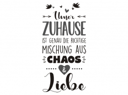 Wandtattoo Unser Zuhause ist Motivansicht