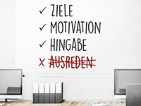 Wandtattoo Ziele Motivation