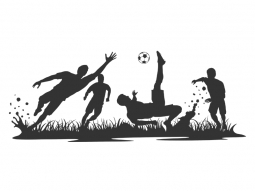 Wandtattoo Fußballspiel Motivansicht