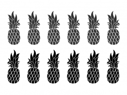 Wandtattoo Bordüre Ananas Motivansicht