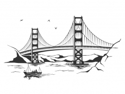 Wandtattoo Golden Gate Brücke Motivansicht