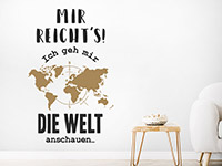 Wandtattoo Die Welt anschauen