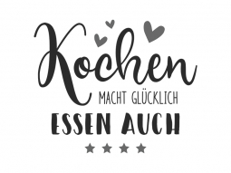 Wandtattoo Kochen macht glücklich Motivansicht