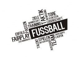 Wandtattoo Fussball Worte Modern Motivansicht