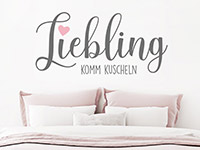 Wandtattoo Liebling komm kuscheln