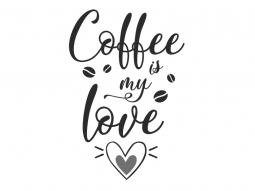 Wandtattoo Coffee is my love Motivansicht