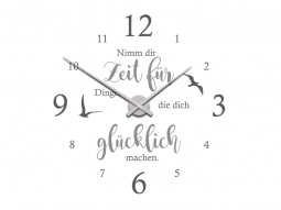 Wandtattoo Uhr Nimm dir Zeit Motivansicht