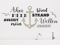 Wandtattoo Auszeit am Meer