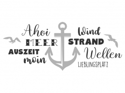 Wandtattoo Auszeit am Meer Motivansicht