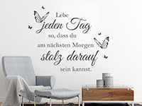 Wandtattoo Lebe jeden Tag...