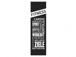 Wandtattoo Wandbanner Fitness Motivansicht