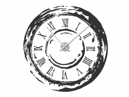 Wandtattoo Uhr Vintage Design Motivansicht