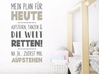 Wandtattoo Mein Plan für Heute