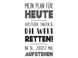 Wandtattoo Mein Plan für Heute Motivansicht