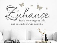 Wandtattoo Zuhause lachen