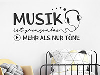 Wandtattoo Musik ist grenzenlos