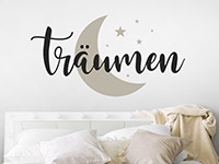 Wandtattoo Träumen mit Mond