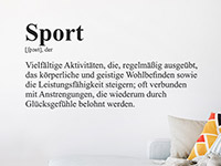 Wandtattoo Definition Sport | Wandtattoos.de