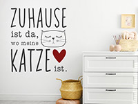 Wandtattoo Zuhause Katze