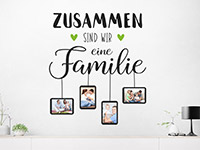 Wandtattoo Fotorahmen Familie zusammen