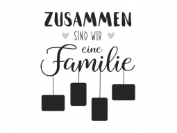 Wandtattoo Fotorahmen Familie zusammen Motivansicht