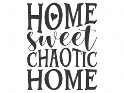 Wandtattoo Home sweet chaotic home Motivansicht