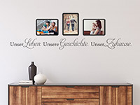 Wandtattoo Fotorahmen Unser Leben