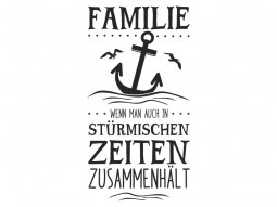 Wandtattoo Familie Zusammenhalt Motivansicht