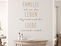 Wandtattoo Familie Leben Liebe