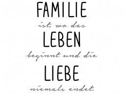 Wandtattoo Familie Leben Liebe Motivansicht