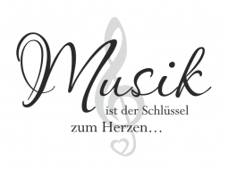 Wandtattoo Musik ist der Schlüssel Motivansicht