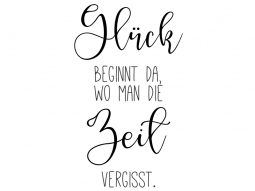 Wandtattoo Glück beginnt... Motivansicht