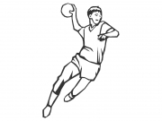 Wandtattoo Handball Spieler Motivansicht