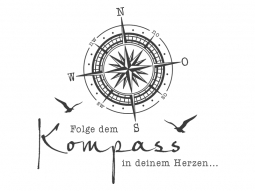 Wandtattoo Folge dem Kompass Motivansicht