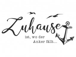 Wandtattoo Zuhause ist wo der Anker fällt Motivansicht