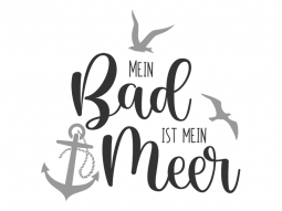 Wandtattoo Mein Bad ist mein Meer Motivansicht