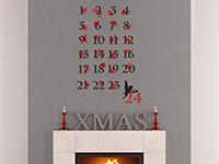 Wandtattoo Adventskalender