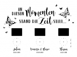 Wandtattoo Fotorahmen In diesen Momenten mit Schmetterlingen Motivansicht