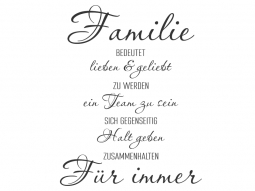 Wandtattoo Familie für immer Motivansicht