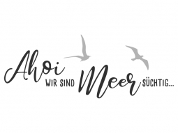 Wandtattoo Wir sind meersüchtig Motivansicht