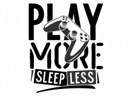 Wandtattoo Play more, sleep less Motivansicht