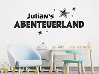 Wandtattoo Abenteuerland mit Wunschname