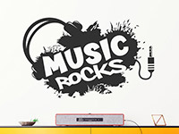 Wandtattoo Music Rocks