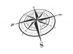 Wandtattoo 3D Kompass Motivansicht