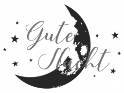 Wandtattoo Gute Nacht mit Mond und Sternen Motivansicht
