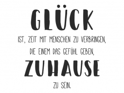 Wandtattoo Glück Zuhause Motivansicht