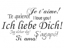 Wandtattoo Ich liebe Dich... Motivansicht