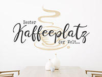 Wandtattoo Bester Kaffeeplatz der Welt