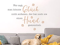 Wandtattoo Hunde streicheln