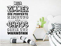 Wandtattoo Mein Zimmer Chaos